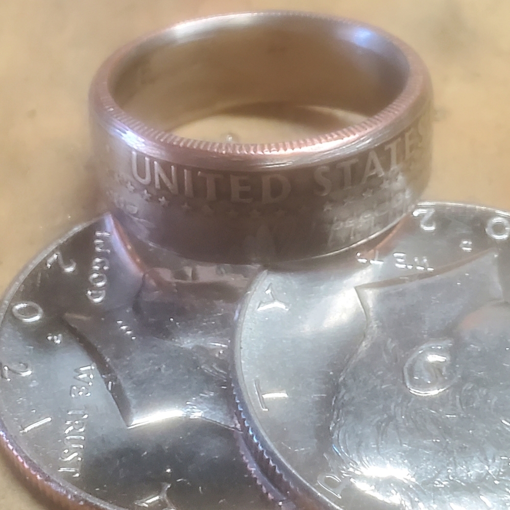 1995 half dollar coin ring sz11